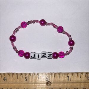 Multicolor “J*zz” Bracelet Adult Humor Beaded Handmade Naughty Accessories